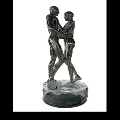 Καλή τιμή Σύγχρονη τέχνη Χαρακτηριστικό γλυπτό Custom Fiberglass / Stainless Steel Mirror Sliver Ανθρώπινο άγαλμα για το πάρκο Scenic Spot Outdoor σε απευθείας σύνδεση